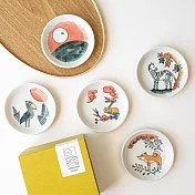 【日本Yamani】美濃燒｜花札陶瓷小皿5入組