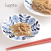 【日本Yamani】美濃燒｜Luonto北歐花羽 陶瓷 淺盤14cm