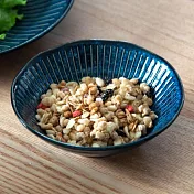 【日本Yamani】美濃燒｜藍染十草 陶瓷 深盤14.2cm