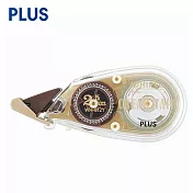 (2入1包)PLUS 手帳修正帶 米黃色紙張專用 2.5mm 咖啡色