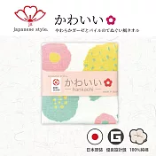 【日纖】日本泉州純棉方巾30x30cm- 花舞浪漫