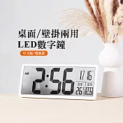 【美好家 Mehome】LED數字鐘 牆面掛鐘 電子時鐘 (中文版/電池款)