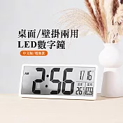 LED數字鐘 牆面掛鐘 電子時鐘 (中文版/電池款)