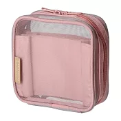 【日本Mark’s】方形網狀分隔收納包 ‧ 粉紅色