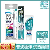 LION日本獅王 極薄多功音波電動牙刷牙膏組