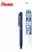 (1筆1芯) PENTEL Calme 靜暮輕油筆 0.35  藍桿