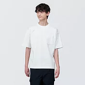 【MUJI 無印良品】男棉混涼感寬版短袖T恤 S 白色
