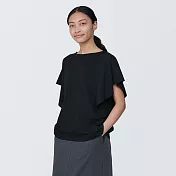【MUJI 無印良品】女棉混聚酯纖維涼感套衫 XS 黑色