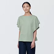 【MUJI 無印良品】女棉混聚酯纖維涼感套衫 XS 淺綠