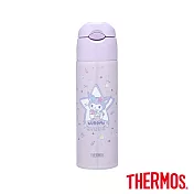 【THERMOS膳魔師】酷洛米不鏽鋼彈蓋吸管真空保溫瓶550ml(FHL-551KU-PL) 淺紫色