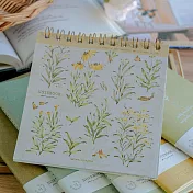 【Meow Illustration】花的顏色線圈筆記本 - 芥子