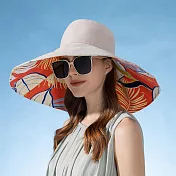 【KISSDIAMOND】雙面加大帽簷時尚遮陽帽(KDH-8240) F 雙面-米色