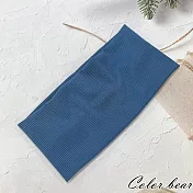 【卡樂熊】基本薄款鬆緊寬邊造型髮帶(六色)- 純潔藍