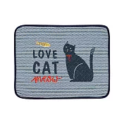 【Quasi】可愛動物印花純棉布地墊40x57cm 可愛貓咪