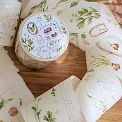 【Meow Illustration】花開的樣子【春】燙銀和紙膠帶(特油含離型紙)