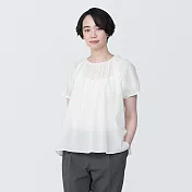 【MUJI 無印良品】女有機棉強撚短袖套衫 S 白色