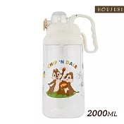【HOUSUXI舒希】迪士尼奇奇蒂蒂系列-Tritan大容量彈蓋水瓶2000ml