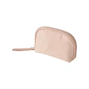 【MUJI 無印良品】聚酯纖維廣口化妝包/粉米