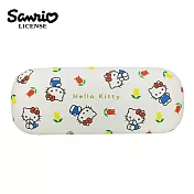 【日本正版授權】凱蒂貓 硬殼 眼鏡盒 附拭鏡布 眼鏡收納盒 Hello Kitty