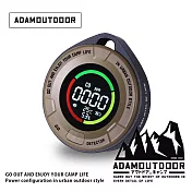 ADAMOUTDOOR｜隨身一氧化碳 溫濕度偵測器 ( ADDT-MON100) 沙漠色
