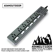 ADAMOUTDOOR｜ 家用款6切6 延長線1.8M ( ADPW-W36618 ) 軍用綠