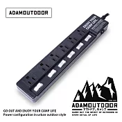 ADAMOUTDOOR｜ 家用款6切6 延長線1.8M ( ADPW-W36618 ) 曜石黑