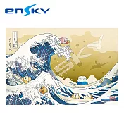 【日本正版授權】星之卡比 神奈川沖浪裡 拼圖 300片 日本製 益智玩具 葛飾北齋 卡比之星/Kirby