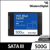 WD BLUE 藍標 SA510 500G 2.5吋SATA SSD固態硬碟 公司貨