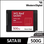 WD RED 紅標 SA500 500G 2.5吋NAS SATA SSD固態硬碟 公司貨