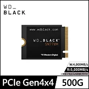 WD BLACK 黑標 SN770M 500G M.2 2230 PCIe Gen4 NVMe PCIe SSD固態硬碟 公司貨