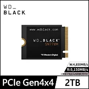 WD BLACK 黑標 SN770M 2TB M.2 2230 PCIe Gen4 NVMe PCIe SSD固態硬碟 公司貨