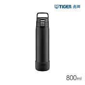 TIGER虎牌 抗菌加工大容量運動型不鏽鋼保冷瓶800ml(MTA-B080) 曜岩黑