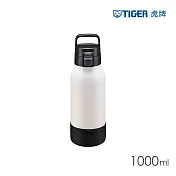 TIGER虎牌 抗菌加工大容量運動型不鏽鋼保冷瓶1000ml(MTA-B100) 鷲白色