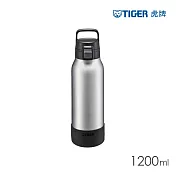 TIGER虎牌 抗菌加工大容量運動型不鏽鋼保冷瓶1.2L(MTA-B120) 消光銀