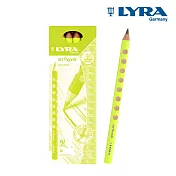 【德國LYRA】Groove三角洞洞鉛筆 12入_ (螢光黃)