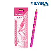 【德國LYRA】Groove三角洞洞鉛筆 12入_ (桃紅)