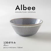 【Minoru陶器】Albee窯十草 陶瓷餐碗330ml ‧ 淺灰