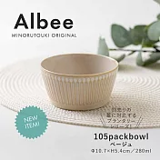 【Minoru陶器】Albee窯十草 陶瓷餐碗280ml ‧ 杏白