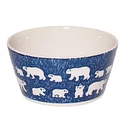 【日本Minoru】北極熊 陶瓷餐碗470ml ‧ 藍