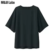 【MUJI 無印良品】MUJI Labo撥水加工二重織短袖套衫 XS 黑色