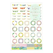 MIDORI Yuru Log日常記錄貼紙1枚- 裝飾圖案