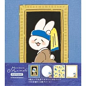 【Wa-Life】動物博物館 便條紙 ‧ 戴珍珠耳環的兔子