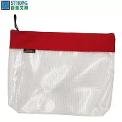 (6折限量)自強 SA-110(A4)立體環保網狀拉鍊袋 紅