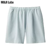 【MUJI 無印良品】MUJI Labo聚酯纖維透氣抗污短褲 XS 淺藍