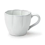 【日本Aito製作所】瀨戶燒｜經典花形 馬克杯360ml ‧ 象牙白