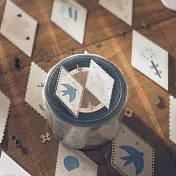 【右手超人】鳥和花／燙銀 亮面 PET膠帶／紙膠帶