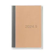 【MUJI 無印良品】上質紙牛皮紙封面月間筆記本/2024年8月開始/B6米