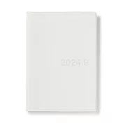 【MUJI 無印良品】上質紙月週筆記本/2024年8月開始/白灰.B6
