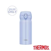 【THERMOS膳魔師】不鏽鋼超輕量彈蓋真空保溫瓶350ml (JNL-356-PBL)藍色