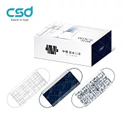 【CSD】中衛醫療口罩-成人平面-藍調格紋(30片/盒)